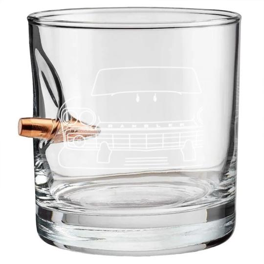 Discover 1959 AMX Rambler classic car white outline graphic - Classic Car - Bullet Whiskey Glasses