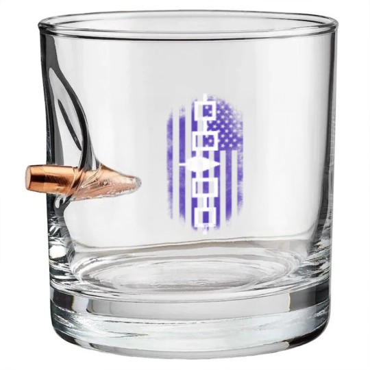 Discover Iroquois American Flag Iroquois and USA Design Bullet Whiskey Glasses