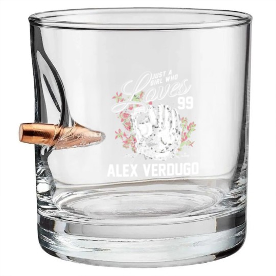 Discover Just A Girl Who Loves Alex Verdugo Bullet Whiskey Glasses