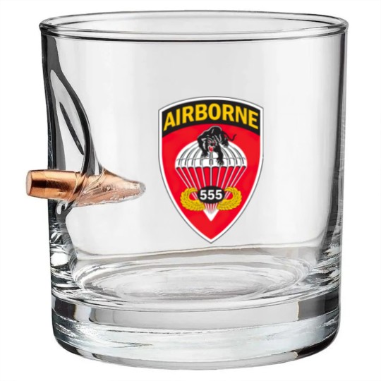 Discover 555Th Parachute Infantry Battalion Gift Bullet Whiskey Glasses Bullet Whiskey Glasses