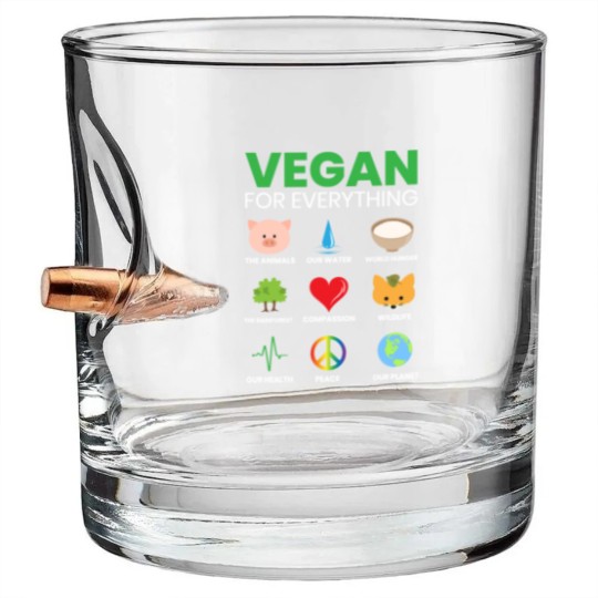 Discover Vegan for Everything Veganism Vegan Nutrition Bullet Whiskey Glasses
