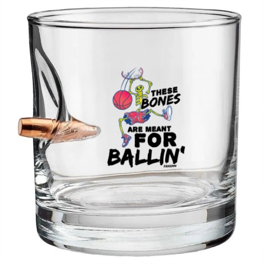 Discover Halloween basketball skeleton Bullet Whiskey Glasses