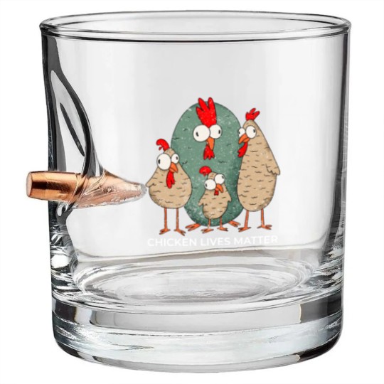 Discover CHICKEN LIVES MATTER Bullet Whiskey Glasses