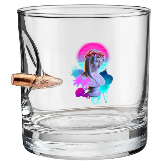 Discover Vaporwave Blessed Mother - Vaporwave - Bullet Whiskey Glasses