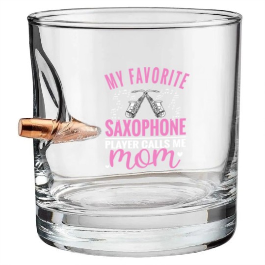 Discover Saxophone Mom Jazz Music Instrument Saxophone Bullet Whiskey Glasses
