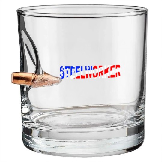 Discover Steelworker America Bullet Whiskey Glasses