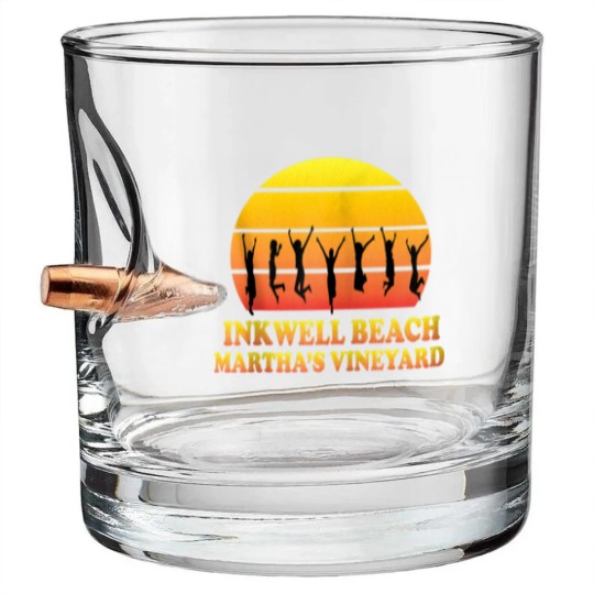 Discover Inkwell Beach Oak Bluffs Martha s Vineyard MA Vint Bullet Whiskey Glasses