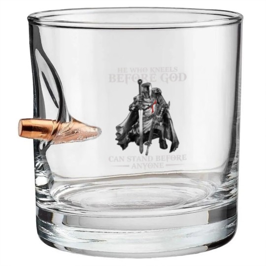 Discover He Who Kneels Before God Can Stand Before Anyone Gun Rights Bullet Whiskey Glasses
