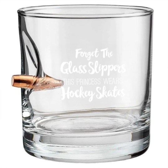 Discover Ice Hockey Girl forget glass slipper princess Bullet Whiskey Glasses