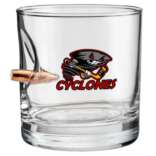 Discover Cyclones Hockey Logo - Cyclones Hockey - Bullet Whiskey Glasses