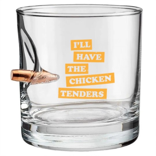 Discover Chicken Tenders Funny Foodie Quote - Chicken Tenders - Bullet Whiskey Glasses