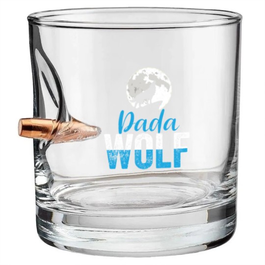 Discover Dada Wolf Funny Matching Family Father s Day Bullet Whiskey Glasses