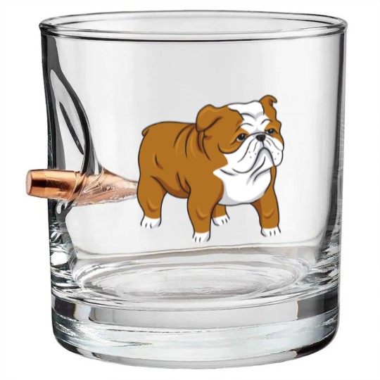 Discover Cute English Bulldog Classic Bullet Whiskey Glasses