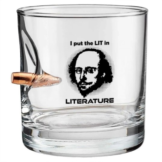 Discover William Shakespeare Literature Bullet Whiskey Glasses