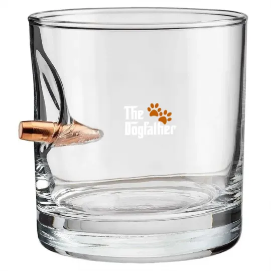 Discover Cool Dog Dad Dog Father Bullet Whiskey Glasses The DogFather Bullet Whiskey Glasses