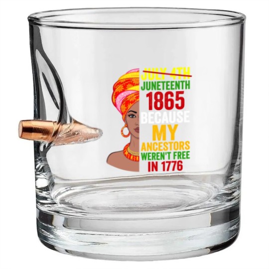 Discover Juneteenth Queen Melanin African American Women Bullet Whiskey Glasses Bullet Whiskey Glasses