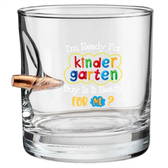 Discover Kids First Day Of Kindergarten Funny Back To School Bullet Whiskey Glasses