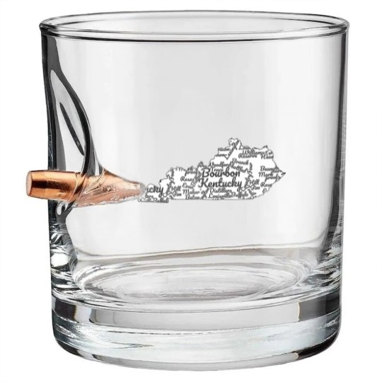Discover Kentucky Bullet Whiskey Glasses I Bourbon Trail Map Gift Bullet Whiskey Glasses I Men Women