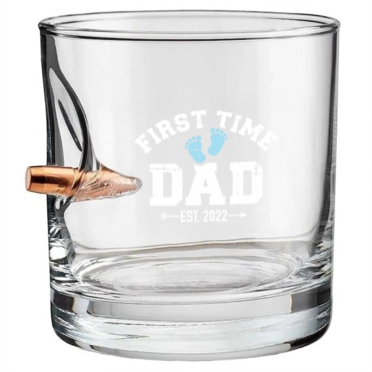 Discover First time dad 2022 Bullet Whiskey Glasses