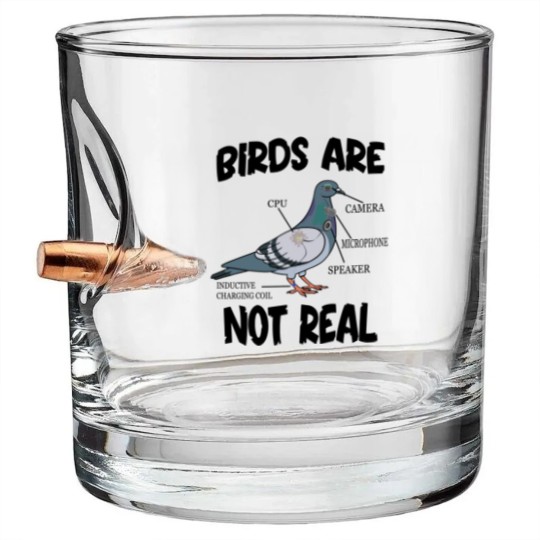Discover Birds Are Not Real Bird Spies Conspiracy Theory Birds Bullet Whiskey Glasses