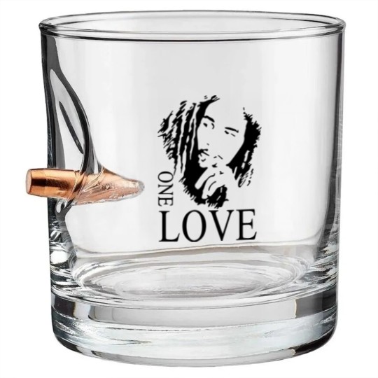Discover One Love Bob Marley Bullet Whiskey Glasses, The Legend Bullet Whiskey Glasses