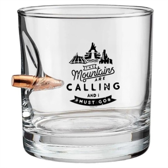 Discover The Mountains are Calling and I Must Go Bullet Whiskey Glasses
