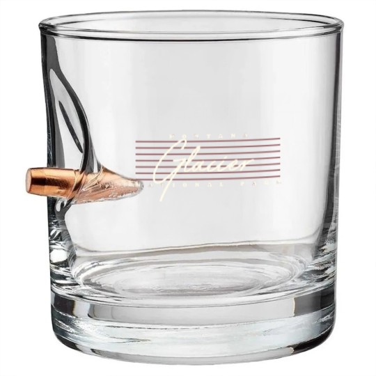 Discover Retro Glacier National Park Bullet Whiskey Glasses