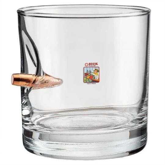 Discover Sick of your Sh*t - Funny - Bullet Whiskey Glasses