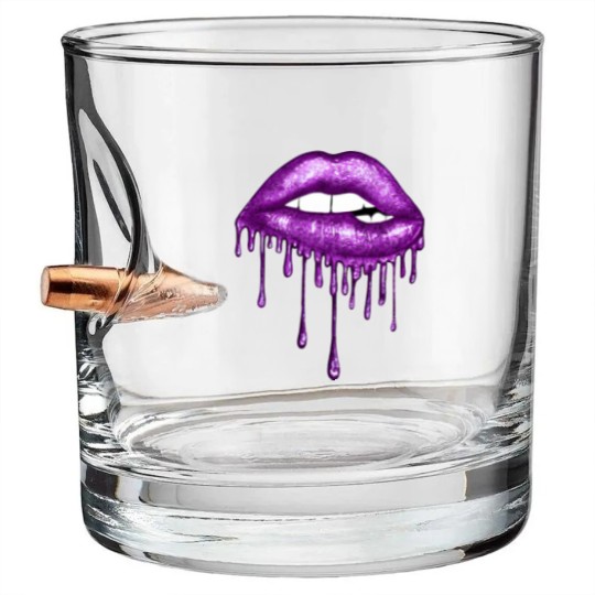 Discover Drip Purple Lips - Lips - Bullet Whiskey Glasses