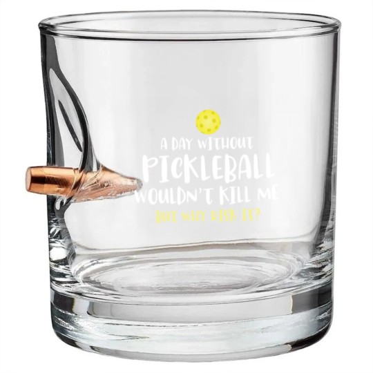 Discover funny pickleball sayings gift, pickleball gifts lovers, pickleball player gifts - Funny Pickleball - Bullet Whiskey Glasses