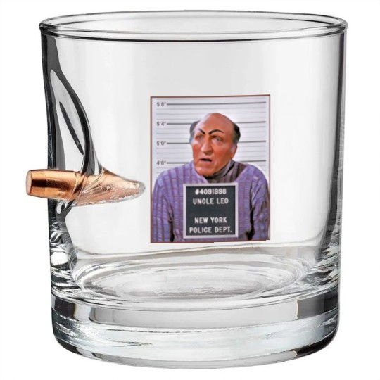 Discover Uncle Leo Mugshot - Seinfeld - Bullet Whiskey Glasses