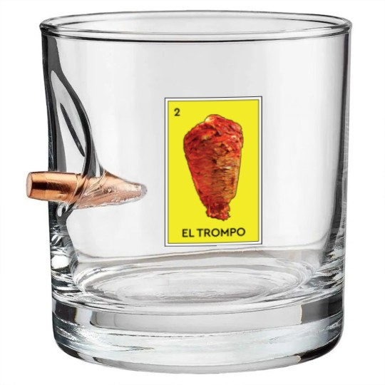 Discover El Trompo Al Pastor Loteria Mexican Game Funny Carne Asada Tacos Burritos - Meat - Bullet Whiskey Glasses