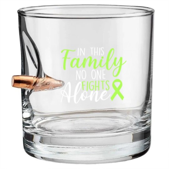 Discover Family Lymphoma Cancer Support no one Fight Alone - Lymphoma Cancer Support - Bullet Whiskey Glasses