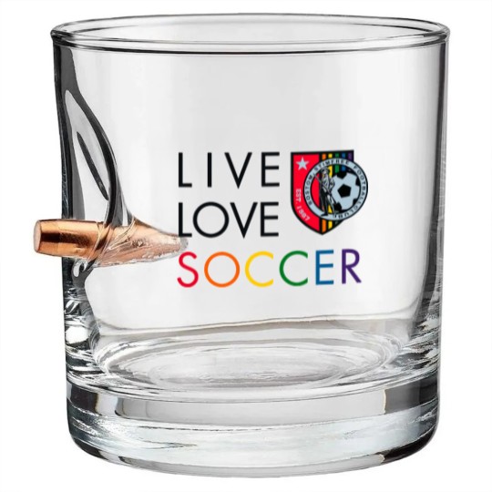 Discover Live Love Soccer - Live Love Soccer - Bullet Whiskey Glasses