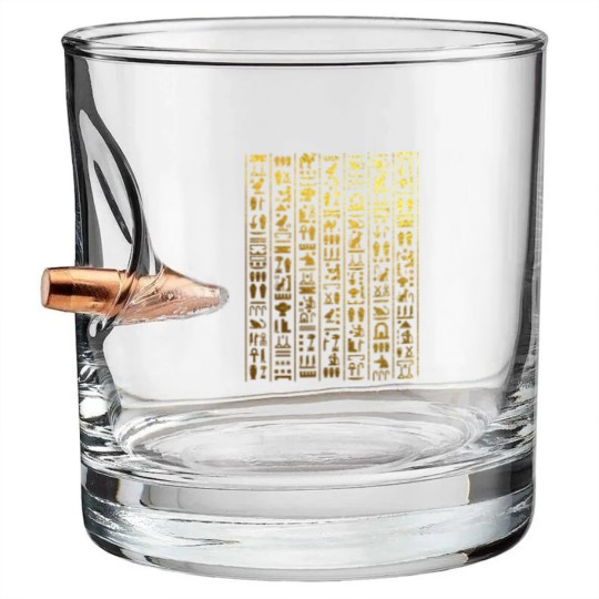 Discover Egyptian Hieroglyphics - Ancient Egypt Bullet Whiskey Glasses