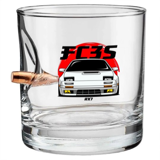 Discover White FC RX 7 - Fc Rx7 - Bullet Whiskey Glasses