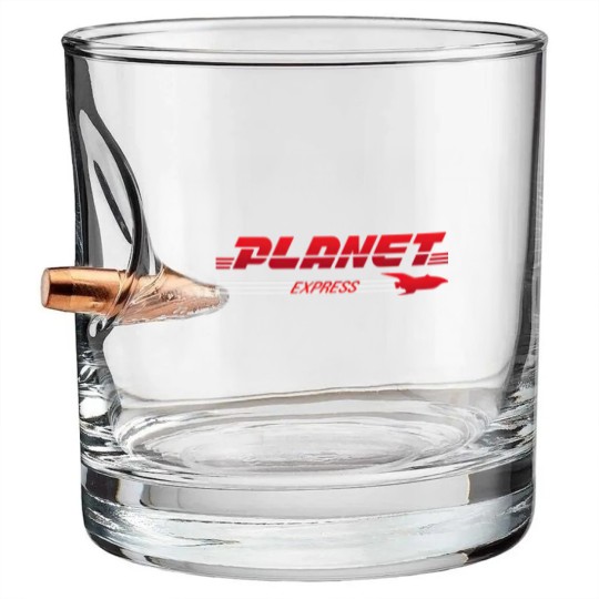 Discover Galaxywide Delivery - Planet Express - Bullet Whiskey Glasses