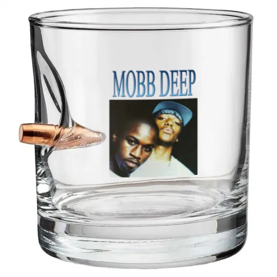 Discover MOBB DEEP 90s HIP HOP VINTAGE RETRO DESIGN - Mobb Deep 90s - Bullet Whiskey Glasses