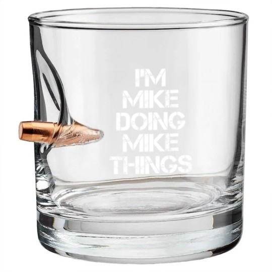 Discover Mike Name Bullet Whiskey Glasses - Mike Doing Mike Things - Mike - Bullet Whiskey Glasses