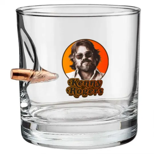 Discover Retro Kenny Rogers Country Tribute Classic Bullet Whiskey Glasses