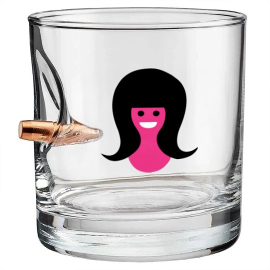 Discover That Girl logo Bullet Whiskey Glasses
