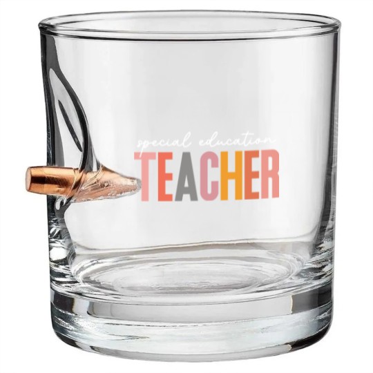 Discover Special Education Teacher Bullet Whiskey Glasses