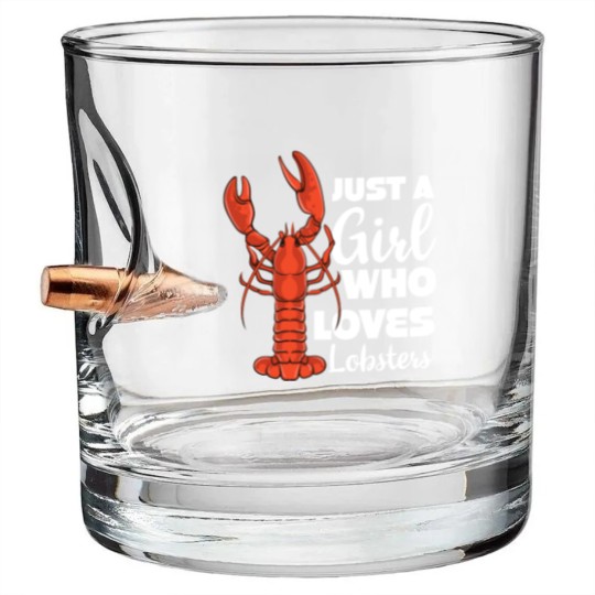 Discover Just a Girl Who Loves Lobsters Lobster Seafood Bullet Whiskey Glasses
