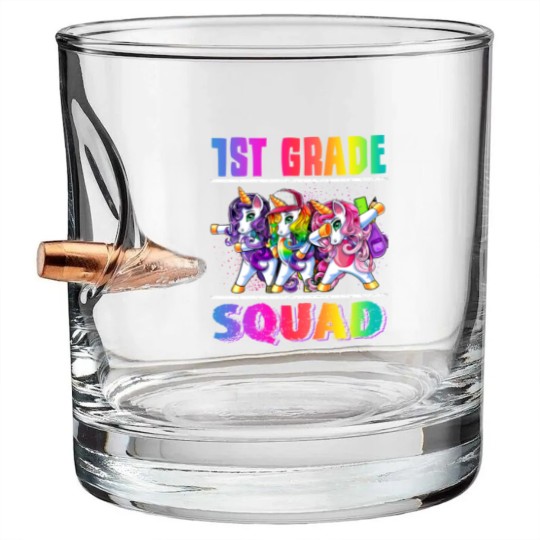 Discover 1st Grade Squad Dabbing Unicorn Back to School Backpack Girl Bullet Whiskey Glasses