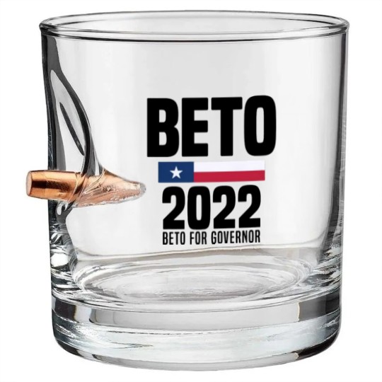 Discover Beto 2022 Beto For Governor American Flag Bullet Whiskey Glasses