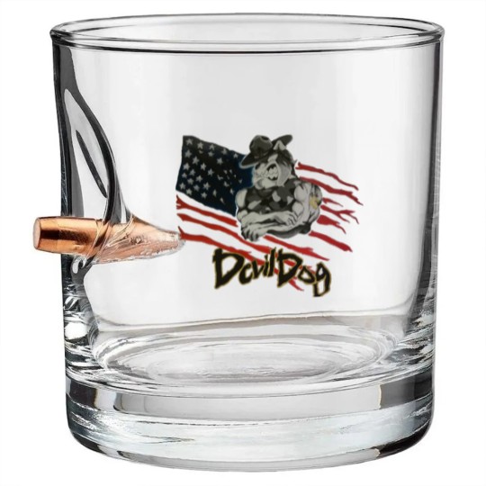 Discover Devil Dog Bullet Whiskey Glasses