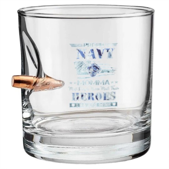 Discover back Proud navy momma most people never meet their Bullet Whiskey Glasses