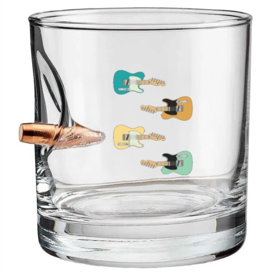 Discover Three Frets T-Style Maple Electric Guitar Pack - Guitar Sticker Pack - Bullet Whiskey Glasses