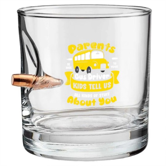 Discover Funny School Bus Driver Operator Gift Bullet Whiskey Glasses