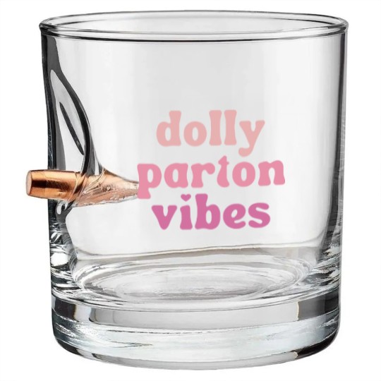 Discover Dolly Parton Vibes Bullet Whiskey Glasses | Dolly Parton Bullet Whiskey Glasses for Women | Unisex Graphic Bullet Whiskey Glasses | Retro Dolly Bullet Whiskey Glasses | Country Retro Style Bullet Whiskey Glasses